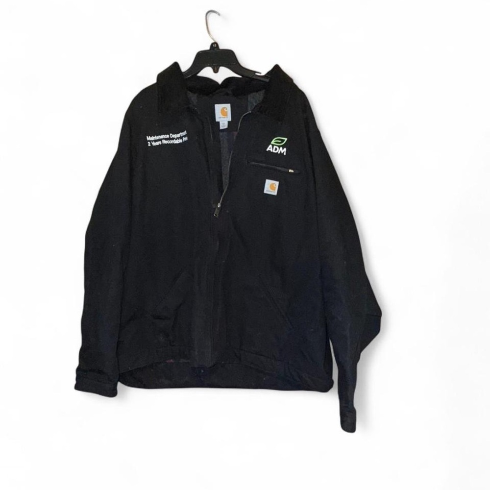 Carhartt Black Jacket with Embroidered Details
